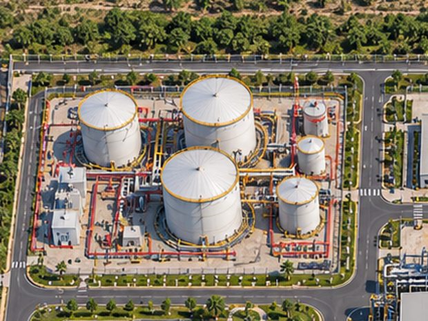 Concept top-down view of the HFO storage tanks and fuel treatment area